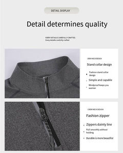 Chemise de sport à manches longues et fermeture éclair Virrus pour homme, respirante, à séchage rapide, pour l'entraînement, la course à pied et la performance athlétique - Product Image 5