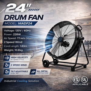 Ventilador Industrial de Pedestal Eléctrico de Alta Velocidad con Opciones de Aspas Personalizables y Eficiencia Energética Clase A++ - Product Image 4