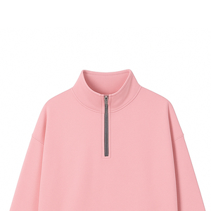Premium <b>Fleece</b> Quarter Zip <b>Women's</b> Sweatshirt Warm Winter Half Zip Pullover with Pocket for Streetwear cheap price custom - Product Image 3
