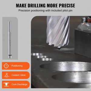 Set di 6 frese anulari con codolo Weldon in acciaio super rapido M2AL, punte per trapano magnetico, diametro di taglio 1/2\" - 1 1/16\", profondità di taglio 1\" - Product Image 6