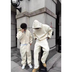 Wholesale Custom Printed Winter <b>Tracksuits</b> for Men 300g 100% Cotton <b>Thermal</b> Fleece Oversized Sport Wear - Product Image 5