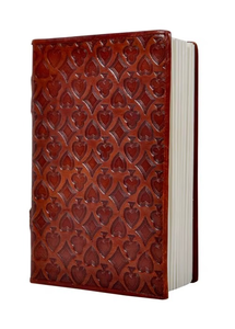 สมุดบันทึกหนังแท้ทำมือสไตล์วินเทจ ดีไซน์เย็บด้ายแบบเกลียวและแบบซาดเดิลสติทช์ พร้อมลายตกแต่ง - Product Image 3