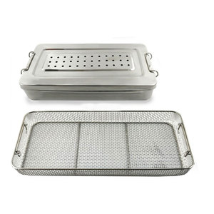 Bandeja para Instrumentos Dentales de Acero Inoxidable con Inserciones Azules, Estuche de Almacenamiento Profesional para Herramientas de Ortodoncia - Product Image 2