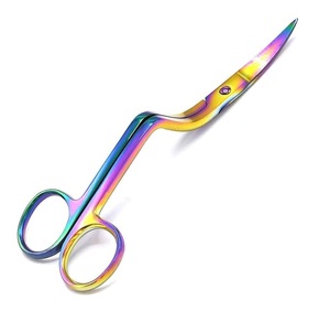 Ciseaux à broder courbés doublement courbés de 6 pouces, couleur arc-en-ciel, avec poignée courbée, approuvés ISO, pour broderie et couture - Product Image 3