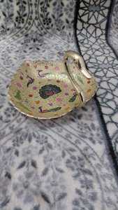 Handmade Metal Swan Shaped <b>Decorative</b> <b>Plate</b> With Color Enamel Oriental Pattern For Presents - Product Image 3