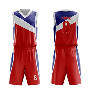 Uniforme de basket-ball sublimé 100% polyester, haute qualité, sans manches, col en V, taille plus, personnalisé, unisexe - Product Image 6