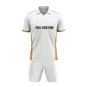 Maillot de football OEM de qualité supérieure, col rond, respirant, anti-humidité, manches courtes, polyester, impression par sublimation, personnalisable, grandes tailles - Product Image 2