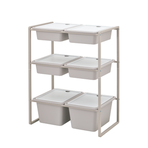 Taiwan Home Storage Furniture Manufacturer Household Small Middle <b>Big</b> 6-drawer DIY Toy Storage Organizer Plastic <b>Box</b> with Shelf - Product Image 6