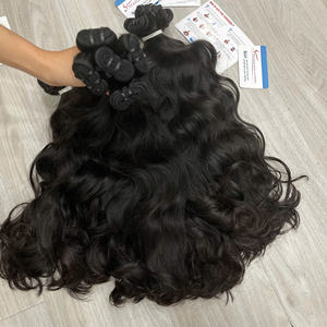 Fournisseur de Cheveux Naturels : Mèches Ondulées Naturelles Double Drawn, Couleur Noir Naturel - Product Image 4