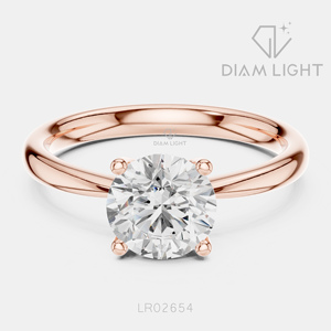 Bague de mariage ronde 1,44 carat, bijoux fins, certifiée IGI, or blanc 14 carats, diamant de laboratoire, bague de fiançailles et d'anniversaire - Product Image 5