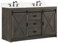 JY Vietnam moderno estilo europeo independiente baño vanidad alta calidad doble fregadero MDF madera contrachapada melamina tablero moderno - Product Image 5