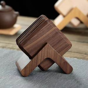 Customizable Eco-Friendly Classic <b>Pine</b> Wood Coasters Marble Acacia <b>Coffee</b> Dining <b>Tables</b> Natural Stone Cup Holder - Product Image 6