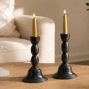 Support de bougie pilier sur mesure en fer plaqué laiton, fait main, pour centre de table de mariage, décoration de table pour fêtes à domicile - Product Image 1