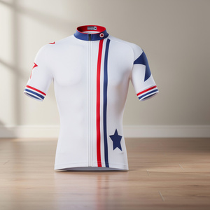 Maillots de cyclisme pour hommes en polyester respirant à séchage rapide, manches courtes, grande taille, vêtements de sport, vente en gros, Birlag Sports - Product Image 2