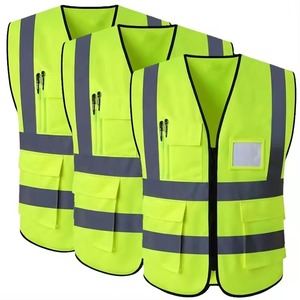 Chaleco de Seguridad de Alta Visibilidad al por Mayor, 100% Poliéster, Tejido de Punto, para Construcción, Trabajo en Carreteras - Product Image 3