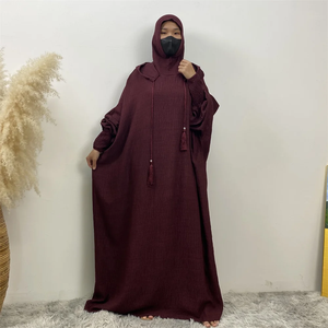 ชุดมุสลิมตะวันออกกลาง ชุดอาหรับ ชุดลำลองแบบมีฮู้ดสไตล์ตุรกี แฟชั่นสำหรับการละหมาด อบายะ ชุดอิสลามทรงหลวม - Product Image 1