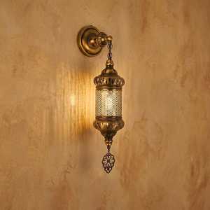 Handmade Moroccan Style Iron Pendant <b>Lamp</b> with Glass <b>Ball</b> for Home Decoration - Product Image 4