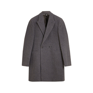 เสื้อแจ็คเก็ตขนสัตว์คลาสสิกพร้อมปกสำหรับผู้ชายฤดูหนาวแขนยาวเสื้อคลุมลำลองที่ให้ความอบอุ่นสวมใส่สบายดีไซน์แบบมีชั้นหนา - Product Image 1