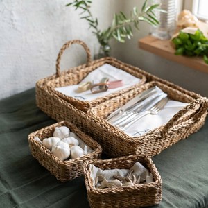 Custom Design Handmade Seagrass Storage Trays Organizer <b>Basket</b> Set Vietnam Manufacturer <b>Table</b> Organization Multifunctional Tray - Product Image 1