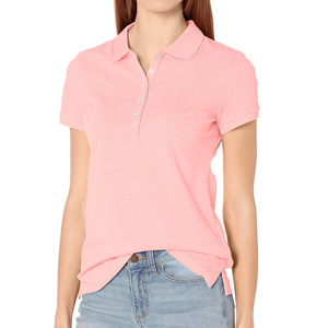 Polo pour femme de bonne qualité, nouveau, à séchage rapide, manches courtes, rose clair, pour le badminton, vente en gros de polos et t-shirts pour femmes - Product Image 1