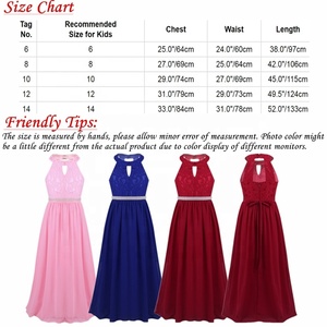 Robes pour filles de 6 à 16 ans, robes de fête pour filles, robe de demoiselle d'honneur en mousseline de soie, robe de princesse, robe de mariage, robe de demoiselle d'honneur, robe de fête d'anniversaire - Product Image 6