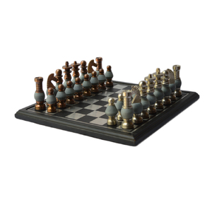 Juego de Ajedrez de Metal de Alta Calidad con Diseño en Aluminio y Madera con Acabado Pintado Brillante, Ideal para Niños, Juego de Interior - Product Image 6