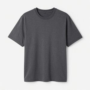 T-shirt classique OEM à manches courtes et col rond, coupe ajustée, décontracté pour homme, haute qualité, 100 % coton, couleur unie, toutes saisons - Product Image 5
