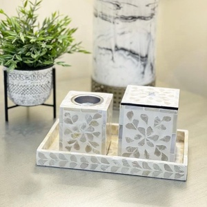 High Quality Top Selected Mother of Pearl Mubkhar Incense burner Set Seasell Tray & <b>Boxes</b> for Ramadan Eid Gift - Product Image 3