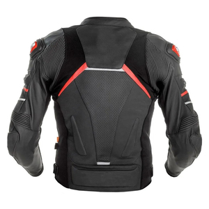 Chaqueta de Cuero para Hombre, Estilo Biker, Color Rosa Melocotón y Blanco, Cuello Alto, Cierre de Cremallera, Chaqueta de Invierno Resistente al Viento y Ecológica - Product Image 2