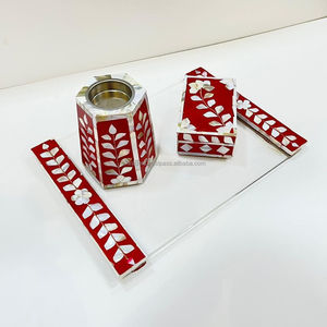 ชุดเตาเผาเครื่องหอมประดับมุกพร้อมถาดและกล่องทำมือเป็นมิตรกับสิ่งแวดล้อม - เตาเผาบัคฮูร์มูบาร็อค - Product Image 5