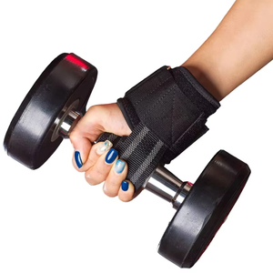 Bandes de poignet réglables en néoprène antidérapantes avec logo personnalisé et fermeture auto-agrippante pour l'entraînement, l'exercice, la musculation, la gym - Product Image 2