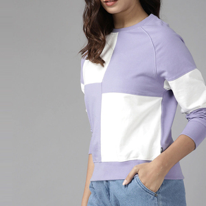 Sweat-shirt en velours pour femme avec logo personnalisé, coton, streetwear décontracté, OEM ODM, vente en gros, fabricant, vêtements haut de gamme personnalisés - Product Image 3