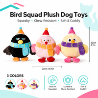 Jouet en peluche couineur écologique et mignon en forme de dessin animé pour chiens de petite taille – Idéal pour l'intérieur et la réduction de l'anxiété
