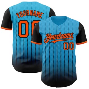 Fully Sublimation Printed Short Sleeve Baseball T-Shirts Breathable Jerseys with Player Names for Team <b>Match</b> and OEM Service - Product Image 5