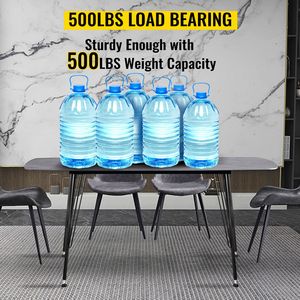 Paquete de 4 patas de escritorio de hierro duraderas de 28 pulgadas con 3 varillas y patas de goma - Negras para mesas DIY y soportes de banco - Product Image 4