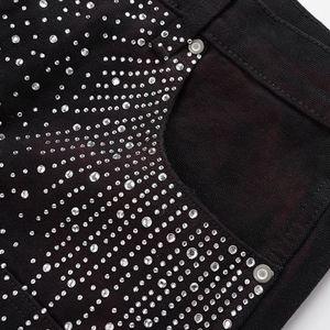 Shorts cargo pour homme à pois noirs, taille mi-haute, fermeture boutonnée, style décontracté, tissu polyester respirant - Product Image 6