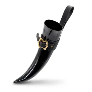 Cuerno de Búfalo Hecho a Mano para Beber, Forma Natural, Pulido en Negro, Duradero, Artículo Coleccionable - Product Image 5