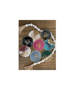 Eco Friendly Resin <b>Coaster</b> Set With Durable Construction Suitable For Daily Use In Home And Office - Product Image 1