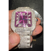 Montre Moissanite Effet Diamant en Promotion – Montre-Bracelet Hip-Hop Premium au Design Élégant, Disponible au Meilleur Prix du Marché