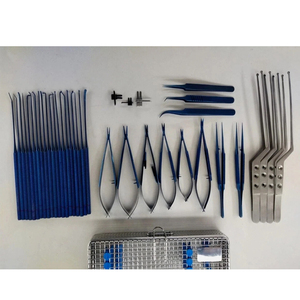 Ensemble d'instruments de microchirurgie professionnels en acier inoxydable allemand, porte-aiguilles, pinces, ciseaux par Health Bay Instruments - Product Image 4