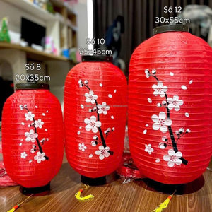 Farol de Seda Vietnamita Tradicional Hecho a Mano con Marco de Bambú - Diseño Plegable para Decoración Cultural de Eventos de Graduación en el Hogar - Product Image 1