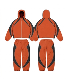 Custom <b>Vintage</b> Spandex/Cotton Winter Casual Solid Windbreaker <b>Tracksuit</b> Men OEM Manufacturer | Low MOQ - Product Image 3