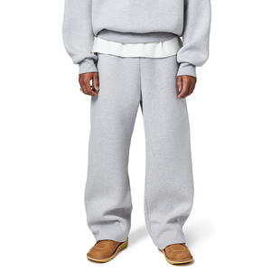 Pantalones de Moda de Pierna Ancha para Hombre, de Algodón Grueso de 500 Gsm con Capa de Aire, Estilo Oversize y Pierna Recta - Product Image 1