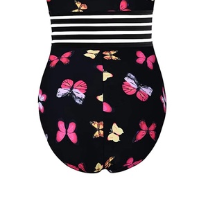 Traje de Baño de Una Pieza de Alta Calidad para Mujer, Amarillo con Ribete en Contraste Rosa, Corte Alto, Ropa de Playa, Proveedor Directo de Fábrica - Product Image 4