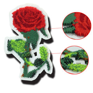 Écusson brodé 3D coloré écologique, thermocollant ou à coudre, pour vêtements, chapeaux, sacs, vestes – Vente en gros - Product Image 3