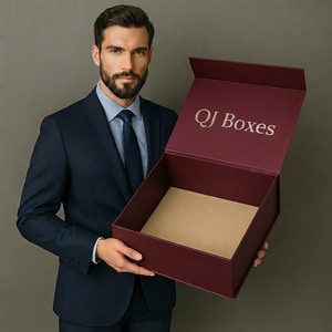 Wholesale <b>Large</b> Rigid Folding <b>Gift</b> <b>Boxes</b> with Handle Custom Logo UV Printing Magnetic Luxury <b>Boxes</b> - Product Image 6
