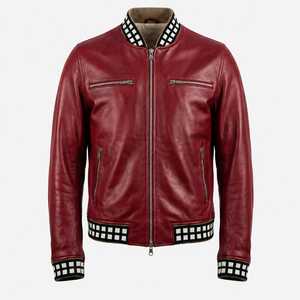 <b>Men</b> Zip Up Leather Look Jacket Stylish Casual Outerwear for Winter Fashion Streetwear and Bulk Factory Manufacturing - Product Image 1