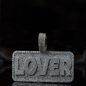 Men Charms Jewelry Iced Out Custom Hip Hop <b>Pendant</b> Lab Diamond 925 Sterling <b>Silver</b> VVS Moissanite Name Letter <b>Initial</b> <b>Pendants</b> - Product Image 1