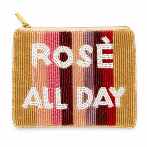 Monedero de Lujo Hecho a Mano con Cuentas de Cristal y Diseño de Rosa, Billetera con Cremallera y Frase Divertida sobre Vino, Regalo, OEM, ODM, Venta al por Mayor - Product Image 1