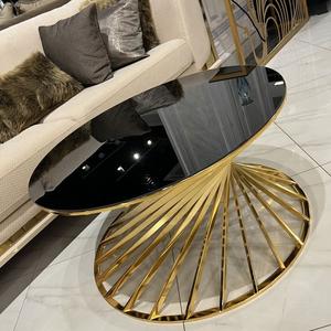 furniture style living room <b>round</b> modern Silver metal legs Modern Metal Side <b>Table</b> - Product Image 1